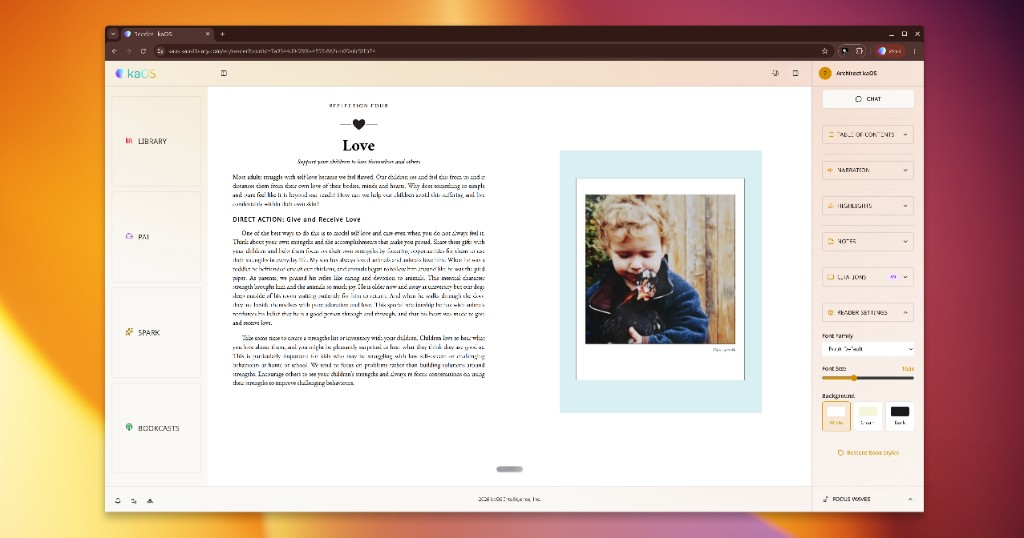 kaOS Folio, the intelligence-first reading system